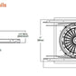 Halo Recessed Commercial HC810D010 8" New Construction Downlight LED Housing, 1000 Lumens, 120-277V, 50/60Hz, 0-10V 1%-100% Dimming at 120-277V on 0-10V Controls