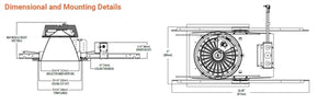 Halo Recessed Commercial HC810D010 8" New Construction Downlight LED Housing, 1000 Lumens, 120-277V, 50/60Hz, 0-10V 1%-100% Dimming at 120-277V on 0-10V Controls