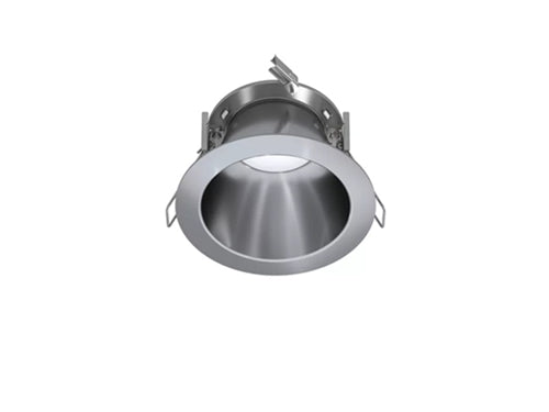 Halo Recessed Commercial HCD4TRCBF 4" Round Medium 70 Degrees Distribution Reflector, Specular Clear/Black Flange