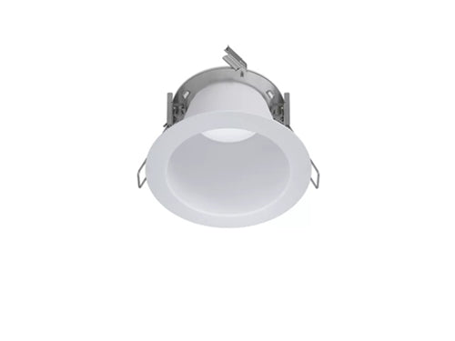 Halo Recessed Commercial HCD4TRMWBF 4" Round Medium 70 Degrees Distribution Reflector, Matte White/Black Flange