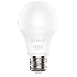 Halo Home HHA19089BLE40A-2PK A19 Lamp 800 Lumens, 90 CRI, Select 2700K-5000K, Bluetooth Mesh Control, 120V, 2 Lamps, White Base