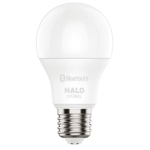 Halo Home HHA19089BLE40A-2PK A19 Lamp 800 Lumens, 90 CRI, Select 2700K-5000K, Bluetooth Mesh Control, 120V, 2 Lamps, White Base