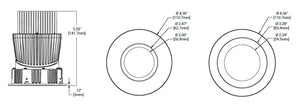 Halo Recessed HL36AR13927ED010ICAT 3" Round Shallow Directional Remodeler IC Housing, 13W, No Optic, 90 CRI, 2700K Color Temperature, 120-277V 0-10V 1% Dimming
