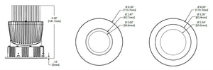 Halo Recessed HL36AR13SP935ED010ICAT 3" Round Shallow Directional Remodeler Housing, 13W, Spot Distribution, 90 CRI, 3500K Color Temperature, 120-277V,  Cut 1% Dimming, 0-10V 1% Dimming, Insulation Contact and Airtight
