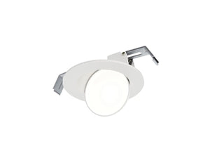 Halo Recessed HLA406FS5 4" Round LED Directional with Remote Driver/ Junction Box, 600 Lumens, 90 CRI, Field Selectable 2700K - 5000K, 120V, LE & TE Phase Cut 5% Dimming, Matte White Flange