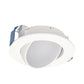 Halo Recessed HLA406VWFL9FS1EMWR 4" Round LED Directional with Remote Driver/ Junction Box, 600 Lumens, 80 Degree Very Wide Flood Distribution, 90 CRI, Field Selectable 2700K - 5000K, 120V, LE & TE Phase Cut 5% Dimming, Matte White Flange