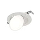 Halo Recessed HLA609FS5 6" Round LED Directional with Remote Driver/ Junction Box, 600 Lumens, 90 CRI, Field Selectable 2700K - 5000K, 120V, LE & TE Phase Cut 5% Dimming, Matte White Flange