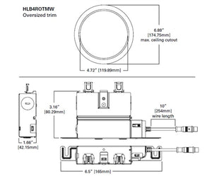 Halo Recessed HLB4RTRMMW 4" Round Decorative Overlay, Matte White