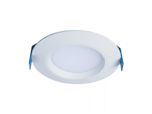 Halo Recessed HLBC4069FSD2W1EMW 4" Ultra-Slim Regressed LED Downlight, 600 Lumens, 90 CRI, Selectable CCT with D2W Option, 120V 60Hz, LE & TE Phase Cut 5% Dimming, Matte White Flange