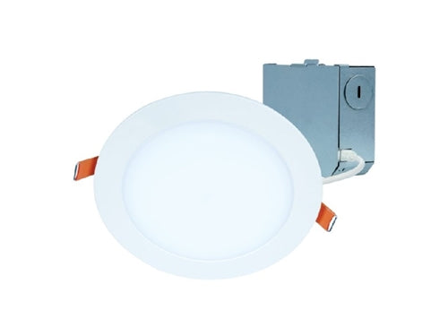 Halo Recessed HLBE6099301EMWR-12PK 6" Ultra-Slim LED Suface Light, 900 Lumens, 90 CRI, 3000K, 120V 60Hz, LE & TE Phase Cut 10% Dimming, Matte White Flange, 12 Bulk Pack