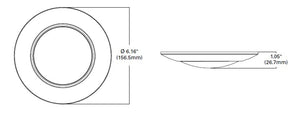 Halo Recessed HLC4079401EWH-6BP 4" Dimmable LED Surface Light, 750 Lumens, 90 CRI, 4000K, 120V, Matte White, 6 Bulk Pack