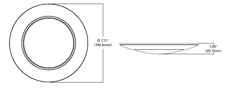 Halo Recessed HLC6099301EWH-12BP 6" Dimmable LED Surface Light, 750 Lumens, 90 CRI, 3000K, 120V, Matte White, 12 Bulk Pack