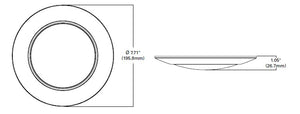 Halo Recessed HLC6099401EWH-6BP 6" Dimmable LED Surface Light, 750 Lumens, 90 CRI, 4000K, 120V, Matte White, 6 Bulk Pack