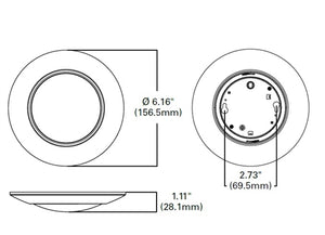 Halo Recessed HLCE4079401EWH-12P 4" LED Surface Disk Light, 800 Lumens, 4000K, 90 CRI, 120V, 60Hz, LE & TE Phase Cut 10% Dimming, 12 Bulk Pack