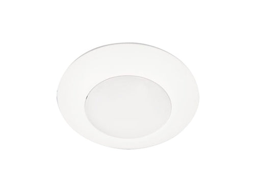 Halo Recessed HLCE4079FS1E 4-inch LED Disk Light, 900 lumens, 90 CRI, 5CCT (2700K, 3000K, 3500K, 4000K, 5000K), Phase Cut Dimming to 10%, Matte White