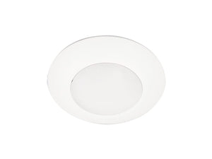 Halo Recessed HLCE4079FS1E-CA 4-inch LED Disk Light, 900 lumens, 90 CRI, 5CCT (2700K, 3000K, 3500K, 4000K, 5000K), Phase Cut Dimming to 10%, CA Compliant, Matte White