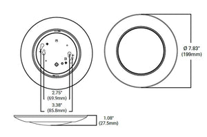 Halo Recessed HLCE6129FS-12P-CA 6" LED Disk Light, 1200 Lumens, 90 CRI, Selectable Color Temperature 2700K/3000K/3500K/4000K/5000K, Phase Cut Dimming to 10%, CA Compliant, Matte White, 12 Pack