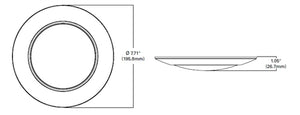 Halo Recessed HLS6099301EWH-12BP 6" Dimmable LED Surface Light, 750 Lumens, 90 CRI, 3000K, 120V, Matte White, Wet Location, 12 Bulk Pack