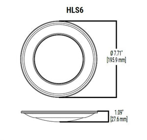 Halo Recessed HLS6099301EWH-6BP 6" Dimmable LED Surface Light, 925 Lumens, 90 CRI, 3000K, 120V, Matte White, 6 Bulk Pack