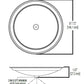Halo Recessed HLS9129FS1E 9" LED Disk Light, 1300 lumens, 90 CRI, 5CCT (2700K, 3000K, 3500K, 4000K, 5000K), Phase Cut Dimming 10%, Matte White, Single Pack