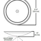 Halo Recessed HLSMS9129501EWH 9" Motion Sensor Dimmable LED Surface Light, 1200 Lumens, 90 CRI, 5000K, LE and TE Phase Cut 10% Dimming, Matte White Flange