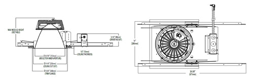 Halo Recessed Commercial HM805208408" Module, 500-2000 Lumens, 80 CRI, 4000K Color Temperature