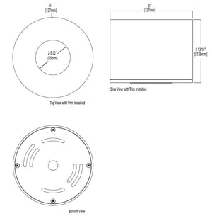 Halo Recessed HS4RMW 4" 20W Round Surface Mount Housing, Use with ML4 LED Module, 120-277V, Matte White