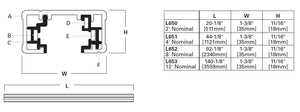 Halo Track Lighting L650P 2ft Track - Miniature Single Circuit Trac System, White Color