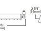 Halo Track Lighting L80248040AH Span LED Wall Wash, 4000 Lumens, 80 CRI, 4000K Color Temperature, 120V, Aluminum Haze
