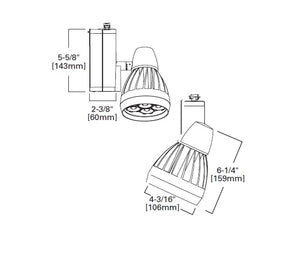 Halo Track Lighting L805MEDSP840MB 18W LED Stasis Medium Track Fixture, Spot 90 CRI 4000K, 120V, Black