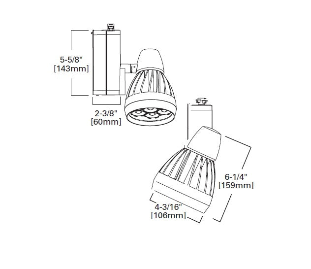Halo Track Lighting L805MEDSP927P 18W LED Stasis Medium Track Fixture, Spot 90 CRI 2700K, 120V, White