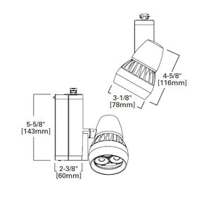 Halo Track Lighting L805SMLWS927AH 8W LED Stasis Small Track Fixture, Wide Spot 90 CRI 2700K, 120V, Aluminum Haze