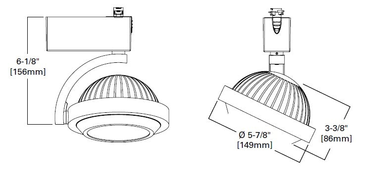 Halo Track Lighting L806HOFL8030MB High Output LED Track Fixture, Flood Distribution, 80 CRI, 3000K Color Temperature, 120V, Short Snoot, Black