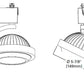 Halo Track Lighting L806HOSP8040P High Output LED Track Fixture, Spot Distribution, 80 CRI, 4000K Color Temperature, 120V, Short Snoot, White