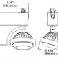 Halo Track Lighting L806SMFL8040AH 15W 806SM LED Fixture, Flood Beam, 85 CRI, 4000K, 120V, Aluminum Haze