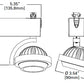 Halo Track Lighting L806SMWS8040AH 15W 806SM LED Fixture, Wide Spot Beam, 85 CRI, 4000K, 120V, Aluminum Haze