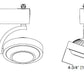 Halo Track Lighting L806SP8030AH 806 Lazer Trac Fixture, Spot Beam, 85 CRI, 3000K, 120V, Aluminum Haze