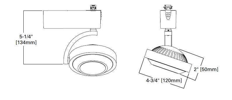 Halo Track Lighting L806SP8030MB 806 Lazer Trac Fixture, Spot Beam, 85 CRI, 3000K, 120V, Black