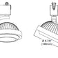 Halo Track Lighting L806XHONF8027AH LED Low Profile Track Fixture, Narrow Flood Distribution, 80 CRI, 2700K Color Temperature, 120V, Aluminum Haze