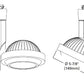 Halo Track Lighting L807HOSP8030MB High Output LED Track Fixture, Spot Distribution, 80 CRI, 3000K Color Temperature, 120V, Short Snoot, Black