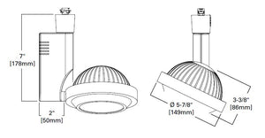 Halo Track Lighting L807HOSP8030P High Output LED Track Fixture, Spot Distribution, 80 CRI, 3000K Color Temperature, 120V, Short Snoot, White