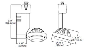 Halo Track Lighting L807SMSP840MB 15W 807SM LED Fixture, Spot Beam, 85 CRI, 4000K, 120V, Black