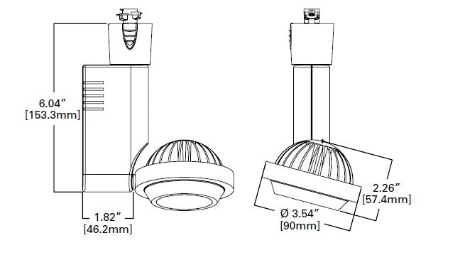 Halo Track Lighting L807SMWS830MB 15W 807SM LED Fixture, Wide Spot Beam, 85 CRI, 3000K, 120V, Black