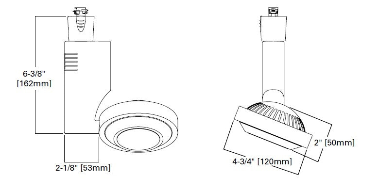 Halo Track Lighting L807SP8030MB 807 Lazer Trac Fixture, Spot Beam, 85 CRI, 3000K, 120V, Black