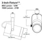 Halo Track Lighting L80808SP9040P 3" LED Single Circuit Cylinder Track Fixture, 850 Lumens, Spot 90 CRI 4000K, 120V, White