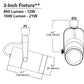 Halo Track Lighting L80813SP930P High Performance Power Trac and Laser Trac LED Cylinder Spotlight, 1800 Lumens, 3-Inch Output, 13 Degree Spot, 3000K, 90 CRI, Matte White