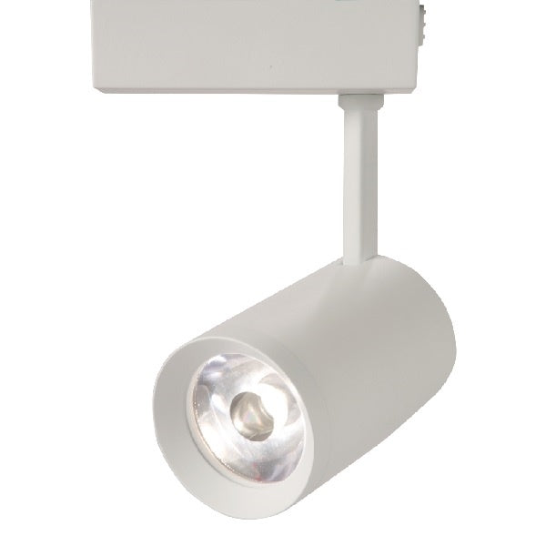 Halo Track Lighting L81208FL9035P Mini LED Accent Cylinder Track Fixture, 800 Lumens, Flood Distribution, 90 CRI, 3500K Color Temperature, 120V, White