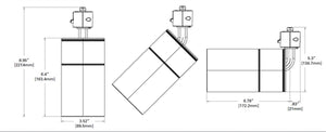 Halo Track Lighting L830S10SP927BRSSBL 9W Sustainable LED Lazer Track Light, 1000 Lumens, Spot Optic, 2700K, 90 CRI, Brass Finish, Black Adapter