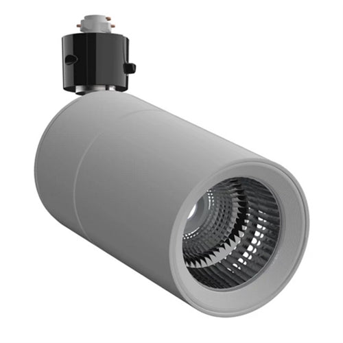 Halo Track Lighting L830S10SP927GRAYBL 9W Sustainable LED Lazer Track Light, 1000 Lumens, Spot Optic, 2700K, 90 CRI, Gray Finish, Black Adapter
