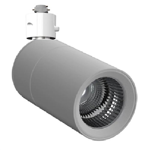Halo Track Lighting L830S15FL935SLVRWH 15W Sustainable LED Lazer Track Light, 1500 Lumens, Flood Optic, 3500K, 90 CRI, Silver Finish, White Adapter